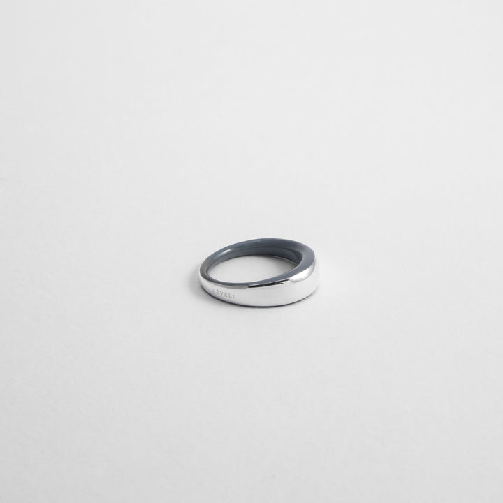 GREY ETCH DOME RING