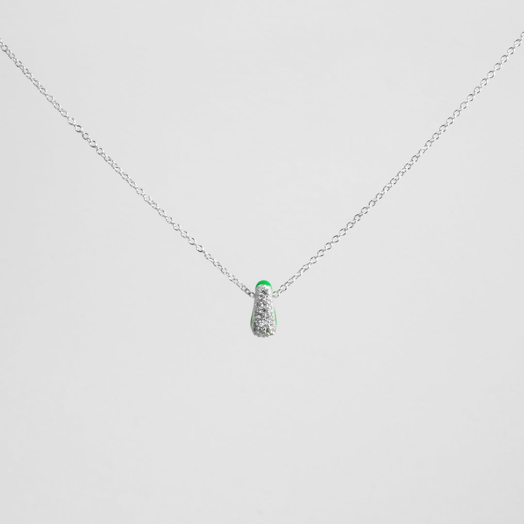 Collana Etch Drop Verde
